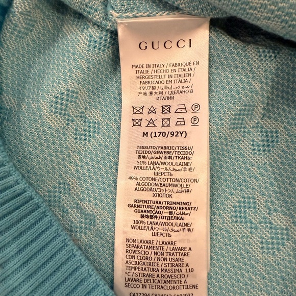Gucci Blue Patterned Woman’s Sweater top - Picture 3 of 4